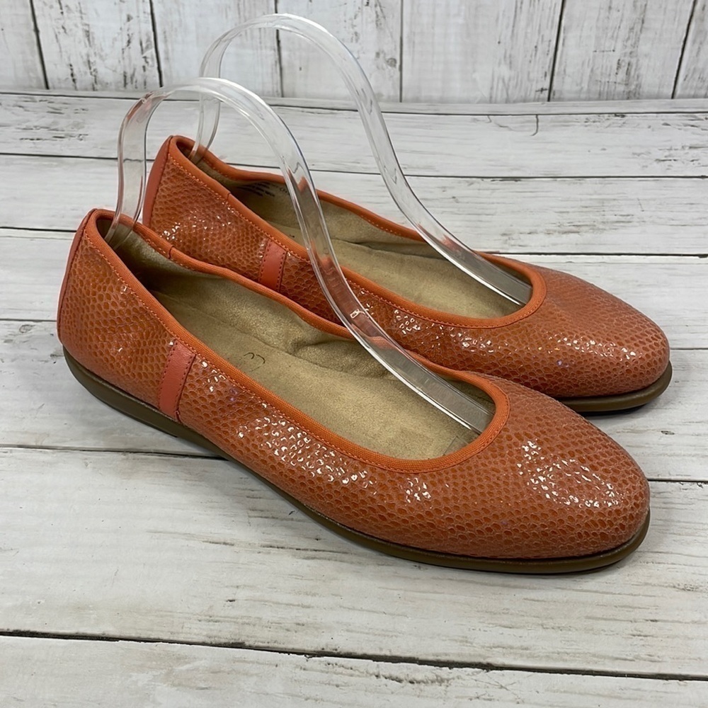 Aerosoles Women's Better Yet Coral Snake Embossed Leather Ballet Flat